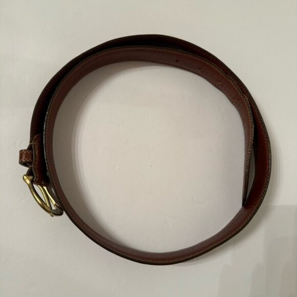 COACH MENS BELT BRITISH TAN BROWN LEATHER BRASS BUCKLE SIZE 38 ACCESSORY USA - Picture 12 of 13